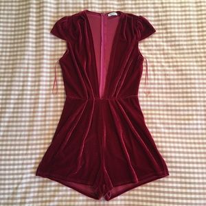 Tobi Velvet Romper